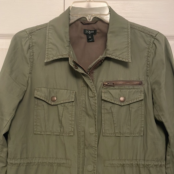 J. Crew Army Green Utility Jacket XS Lightly Used - Picture 3 of 9